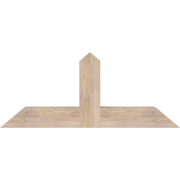 Ekena Millwork Portland Smooth Timber Gable Bracket, Douglas Fir, 48"W x 20"H x 5 1/2"D x 5 1/2"F, 10/12 Pitch GBW048X20X0606POR00SDF - main